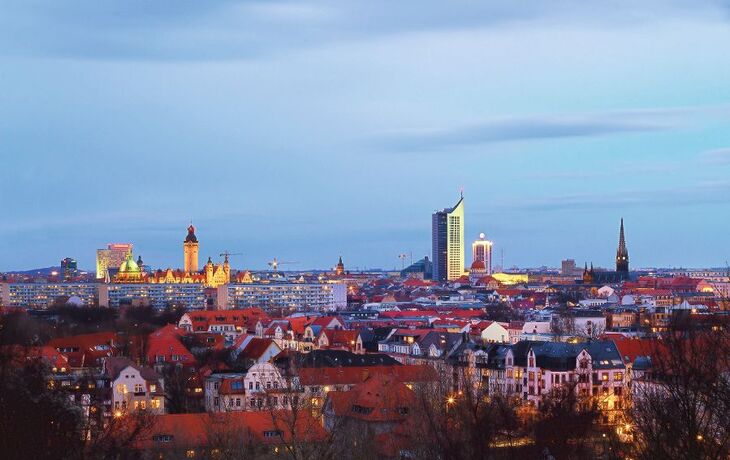 Blick über Leipzig vom Fockeberg aus
