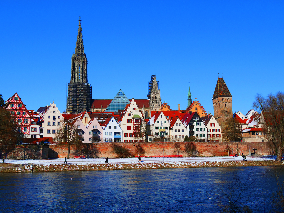 Ulm an der Donau im Winter